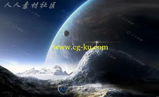 科幻星空中美丽的场景素材的图片1