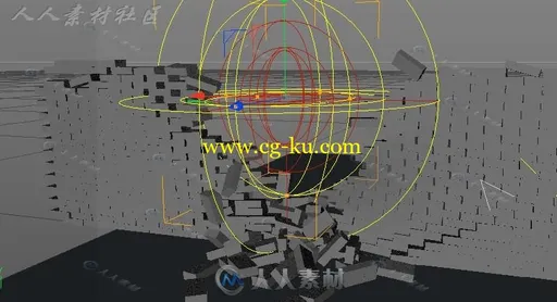 强大震撼的C4D砖墙爆破预设的图片1