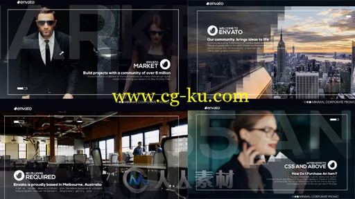 时尚明亮镜面效果企业展示宣传视频包装AE模板Videohive Corporate Slideshow 1930的图片1