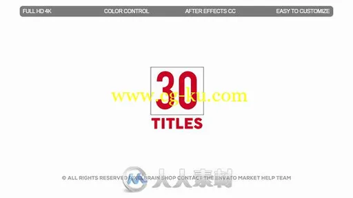 现代简约干净独特的文字标题排版动画展示幻灯片AE模板Videohive Modern Titles II的图片1