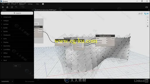 Revit中Dynamo可视化脚本编辑工具使用技术视频教程 Paneling with Dynamo for Revit的图片6