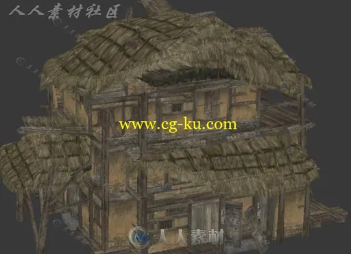 剑灵草屋部分游戏场景环境3D模型的图片1