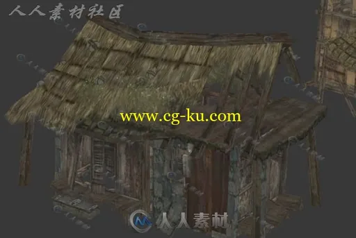 剑灵草屋部分游戏场景环境3D模型的图片2