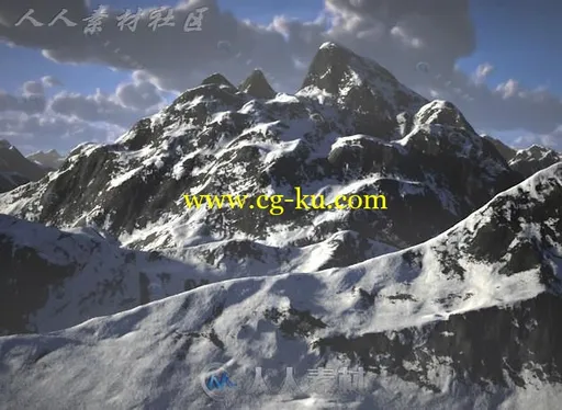 C4D延绵雪山预设（含教程）的图片1