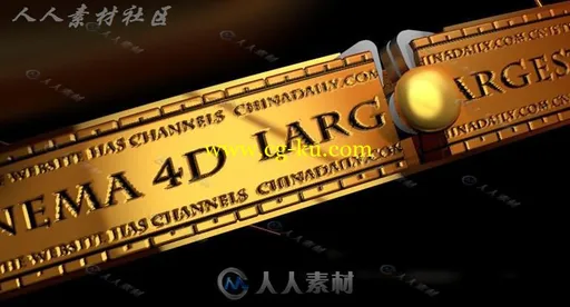 超炫酷黄金圆盘LOGO演绎动画C4D中文视频教程的图片1