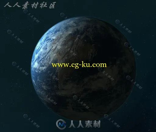 C4D高精度地球星空模型的图片1