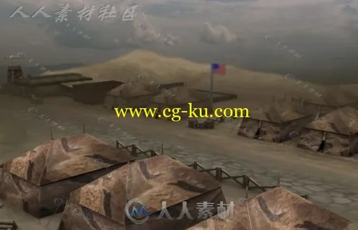 端游级别国外军营基地场景3D模型的图片2