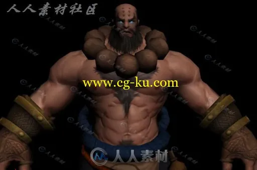 魔幻鲁智深和尚角色3D模型的图片1