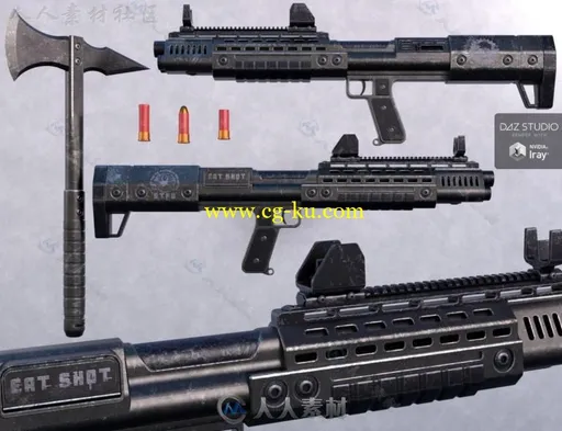 军事突击霰弹步枪3D模型合辑的图片2