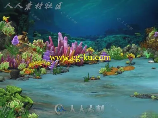 现实美丽海底场景3D模型的图片1