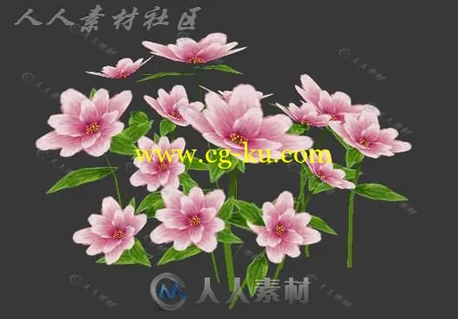 超好看的花草3D模型的图片1