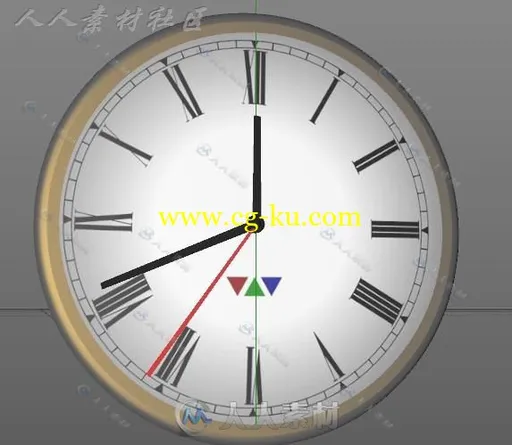 现实钟表指针转动C4D工程文件的图片1