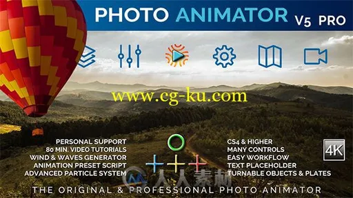 超酷超唯美镜头景深特效动画工具包展示幻灯片AE模板 Videohive Photo Animator V5的图片1