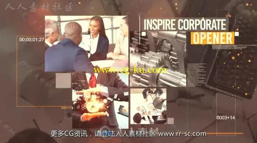 创意炫酷科技感粒子光斑企业图片展示公司宣传视频包装AE模板Videohive Inspire Co的图片2