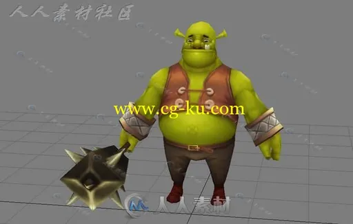 怪物史莱克手游3D模型的图片1