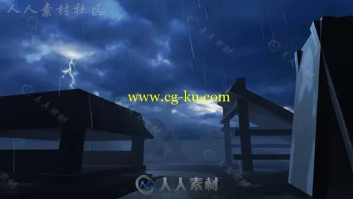 现实的暴雨风暴手机版天气粒子系统Unity游戏素材资源的图片1