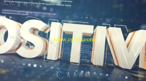 科技感三维立体文字标志动画展示幻灯片LOGO演绎AE模板 Videohive POSITIVE 15723085的图片3