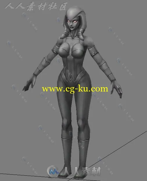 埃及女战士3D角色模型的图片1