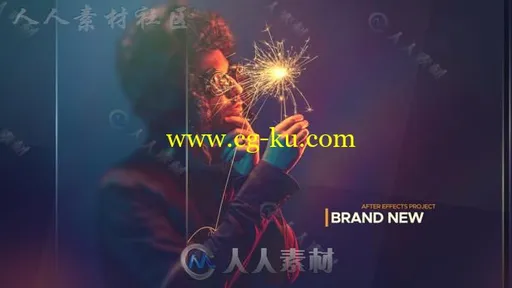 简约美丽玻璃反射遮罩图片展示幻灯片相册动画AE模板Videohive Clean Media Intro的图片2