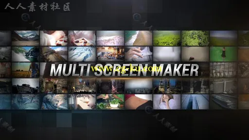 多屏幕视频照片墙制作工具包展示幻灯片AE模板 Videohive Multi Video Screen Make的图片4