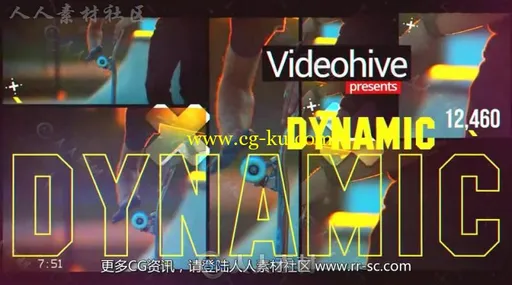 时尚动态视差效果图文展示娱乐节目开场视频包装AE模板Videohive Dynamic Opener 2的图片2