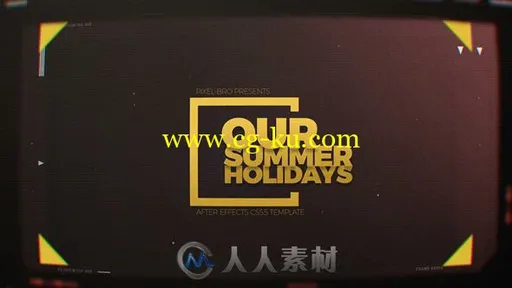 时尚动感夏日复古风格照片展示幻灯片相册动画AE模板 Videohive Summer Holidays 2..的图片1