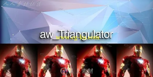 AE 创意抽象三角面化晶格效果脚本 aw_Triangulator v1.3的图片1