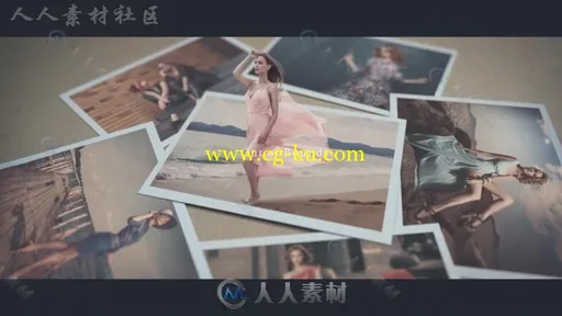 创意照片堆叠三维立体人物展示幻灯片相册动画AE模板 Videohive Out of Bounds Ope的图片4