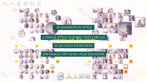 社交媒体头像图片汇聚变换标志展示LOGO演绎AE模板 Videohive Multi-Image Logo Re的图片2