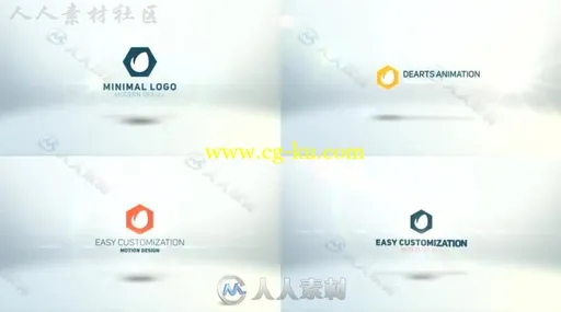 现代简约风格迷你公司标志展示LOGO演绎AE模板Videohive Minimal Modern Logo 2001的图片3