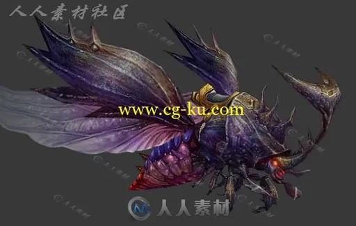 精品魔幻甲虫3D模型的图片1