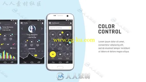 现代安卓手机应用程序界面展示宣传幻灯片AE模板 Videohive Android Mock-Up 1的图片6