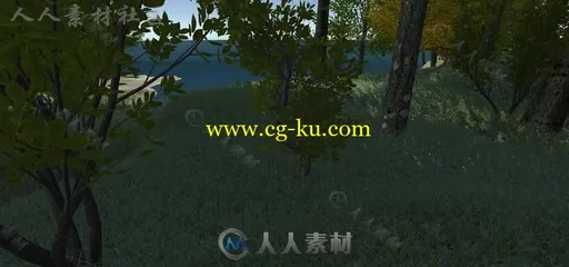 灌木丛落叶森林风景环境3D模型Unity游戏素材资源的图片1