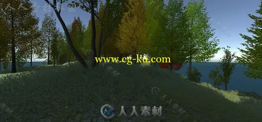 灌木丛落叶森林风景环境3D模型Unity游戏素材资源的图片3