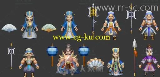 Q版三国类手游《药丸三国》全套角色3D模型集合的图片11