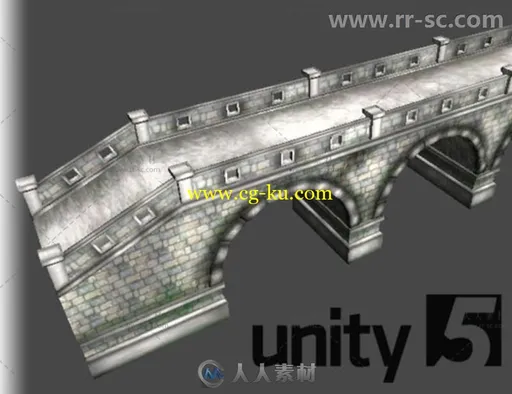 简单的破旧的桥梁环境3D模型Unity游戏素材资源的图片1