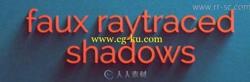 AE三维光线追踪投射长阴影.ffx预设Faux Raytraced Shadow Preset的图片1