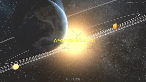 虚拟太阳系 Virtual tour in our Solar System高清视频素材的图片1