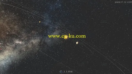 虚拟太阳系 Virtual tour in our Solar System高清视频素材的图片2