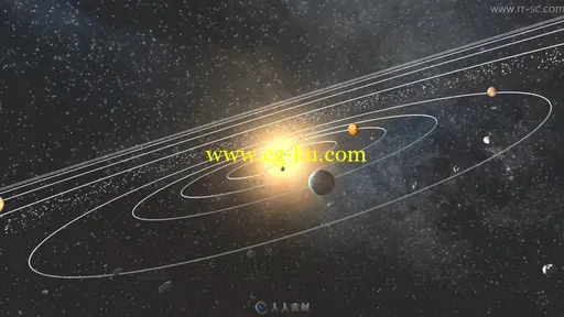 虚拟太阳系 Virtual tour in our Solar System高清视频素材的图片3