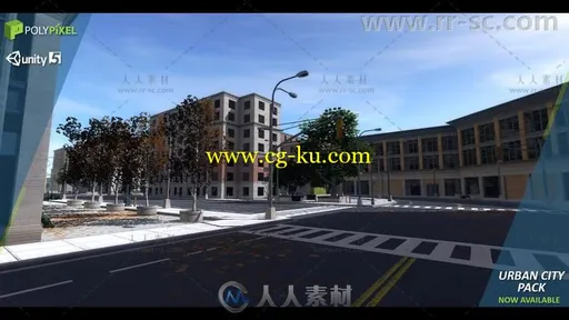 3A级完整的城市环境3D模型Unity游戏素材资源的图片1