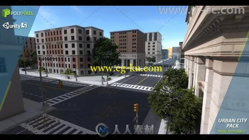 3A级完整的城市环境3D模型Unity游戏素材资源的图片3