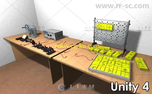 现代学校物理实验室工具道具3D模型Unity游戏素材资源的图片2