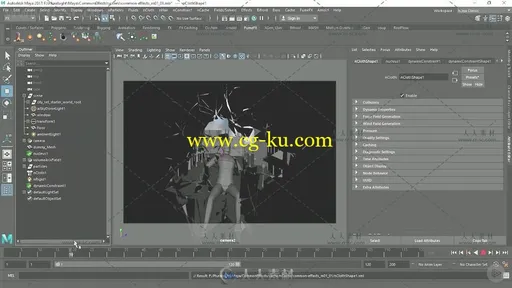 Maya粉碎聚合特效动画技术视频教程 PLURALSIGHT MAYA DYNAMICS COMMON EFFECTS TEC的图片3