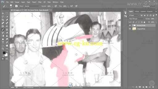 Photoshop恢复旧和坏的照片视频教程的图片4