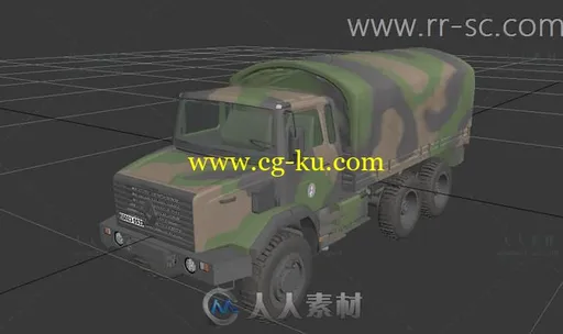 超现实部队卡车3D模型的图片1