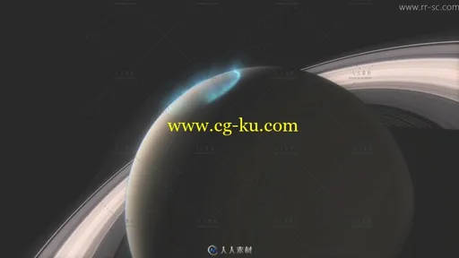 土星北部的极光高清视频素材 Saturn's northern aurora的图片1