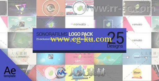 25组企业创意迷你标志展示Logo演绎AE模板Videohive Sonorafilms Logo Pack 20080080的图片3