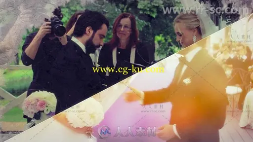 唯美婚礼水墨转场效果视频纪录片展示AE模板Videohive Wedding Production 148的图片2