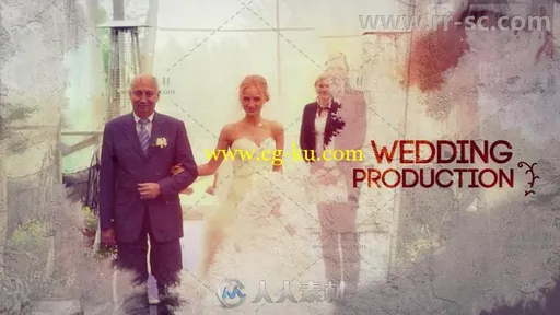 唯美婚礼水墨转场效果视频纪录片展示AE模板Videohive Wedding Production 148的图片3